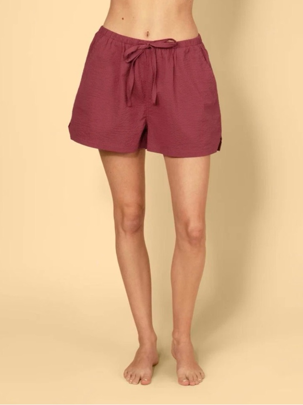 SOLID & STRIPED Mauve Drawstring Lounge Shorts